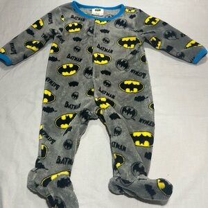 Batman - Long sleeve plush footed sleeper. Size 6-9 months